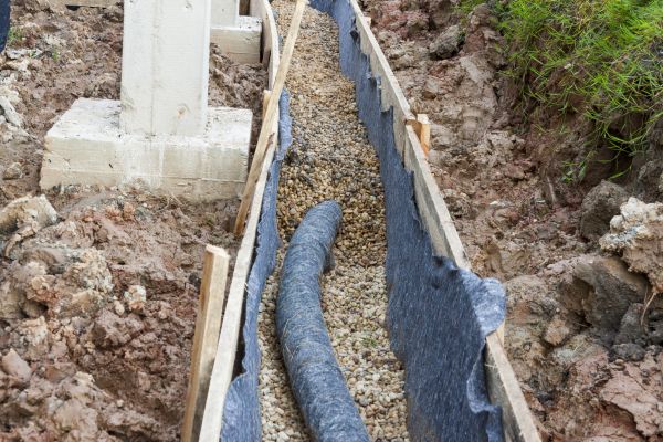 French Drain Installation in Holland